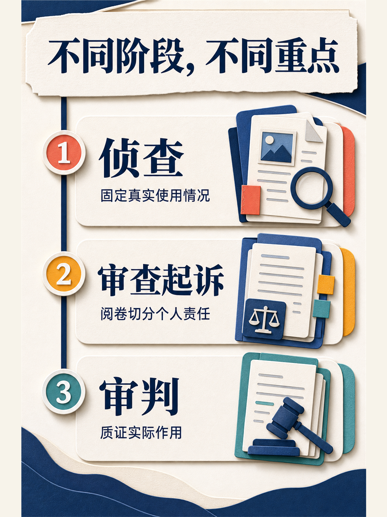 侦查审查起诉和审判阶段的角色责任核对时间轴