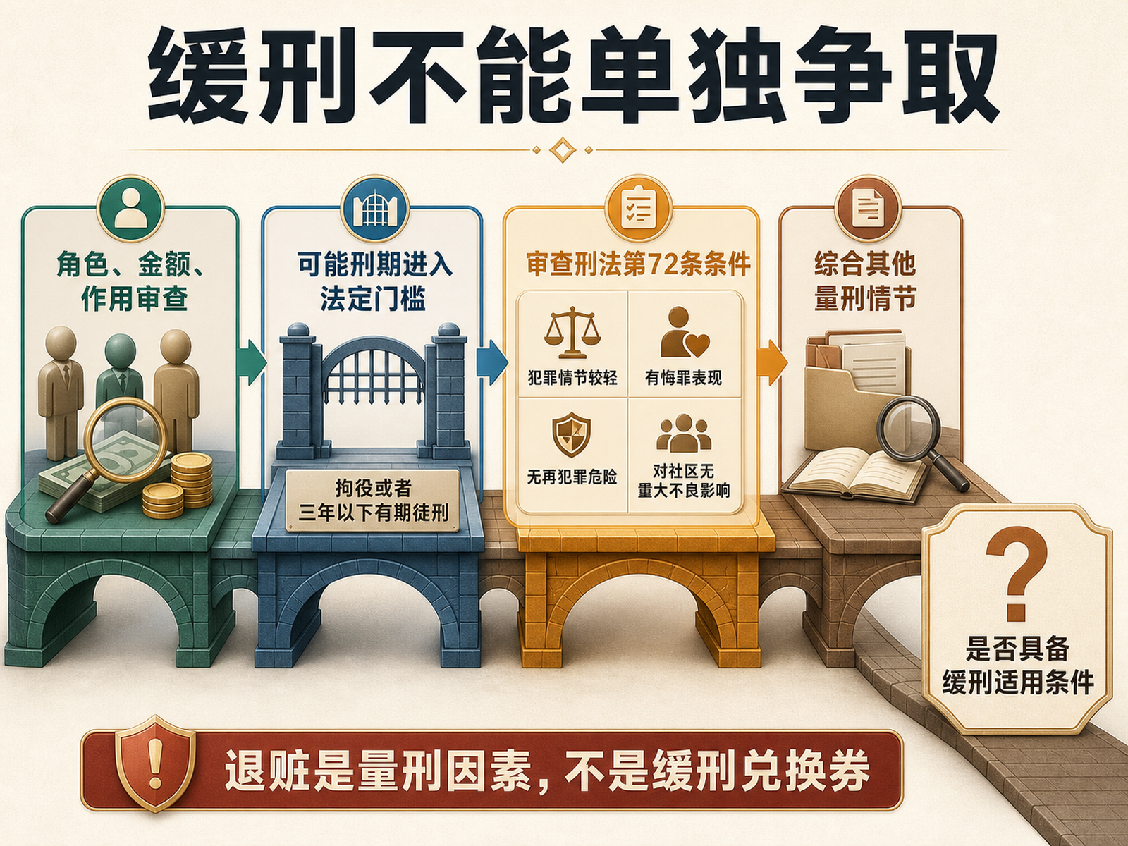 开设赌场案件缓刑适用条件递进审查路径图