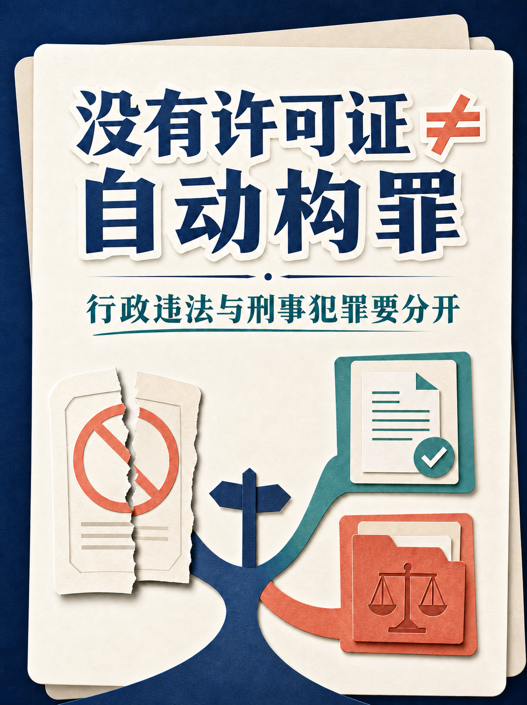 没有许可证不自动构罪及行政违法与刑事犯罪分开判断图